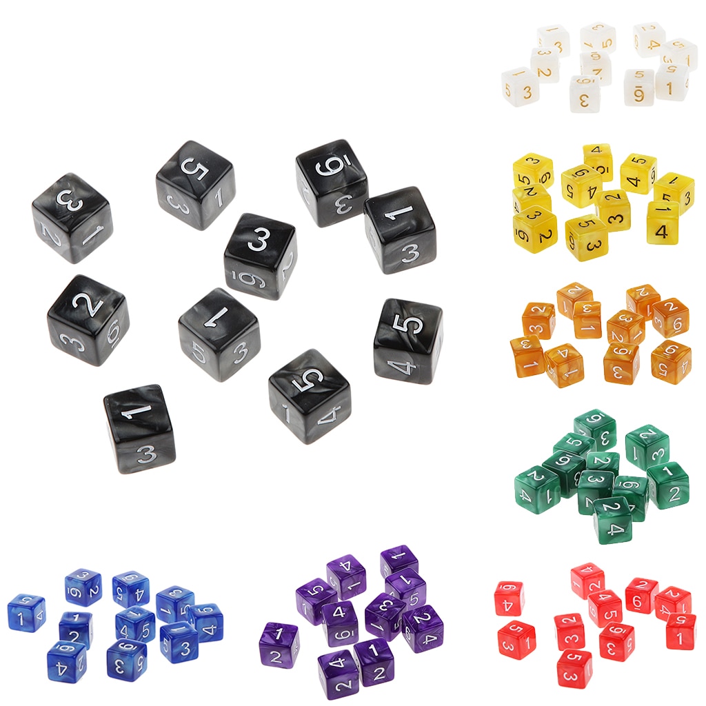 Dados TRPG D & D, 10 Uds., juegos de rol, múltiples caras D6 D10 D12 D20 dados