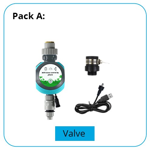 Tuya WiFi Smart Irrigation Electrical Watering Automatic Sprinkler Remote Garden System Timer Alexa Echo Google Home: Pack A