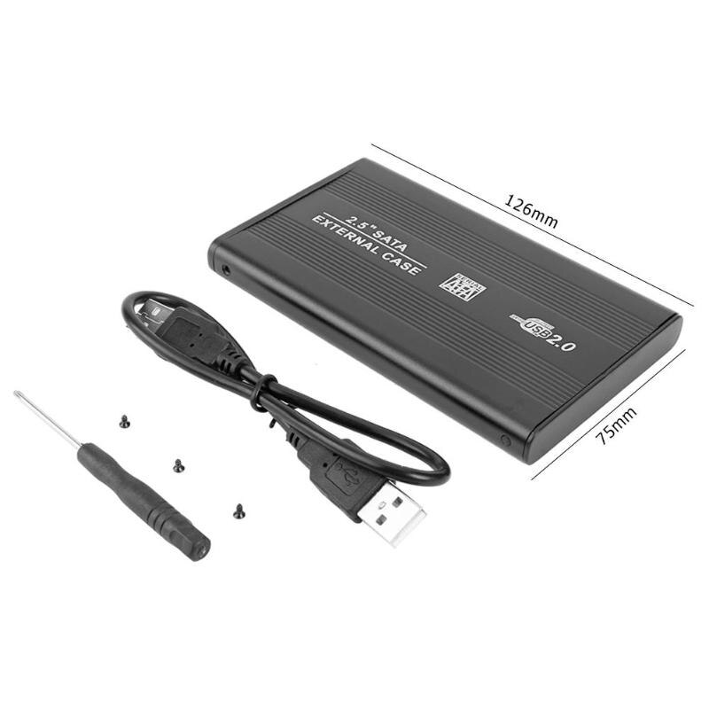 VKTECH-carcasa de disco duro portátil de 2,5 pulgadas, carcasa de aleación de aluminio, SATA a USB 2,0, carcasa de disco duro externo, SSD