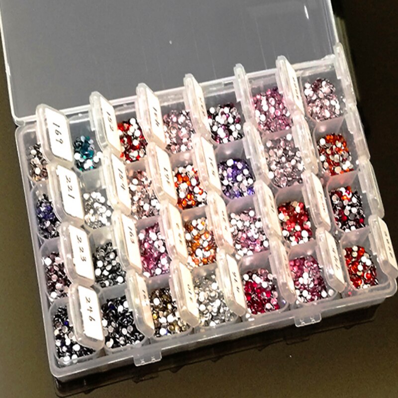 Oneroom 28 slots diamant broderi æske diamant maleri tilbehør taske klar plastik perler display opbevaring kasser organisator