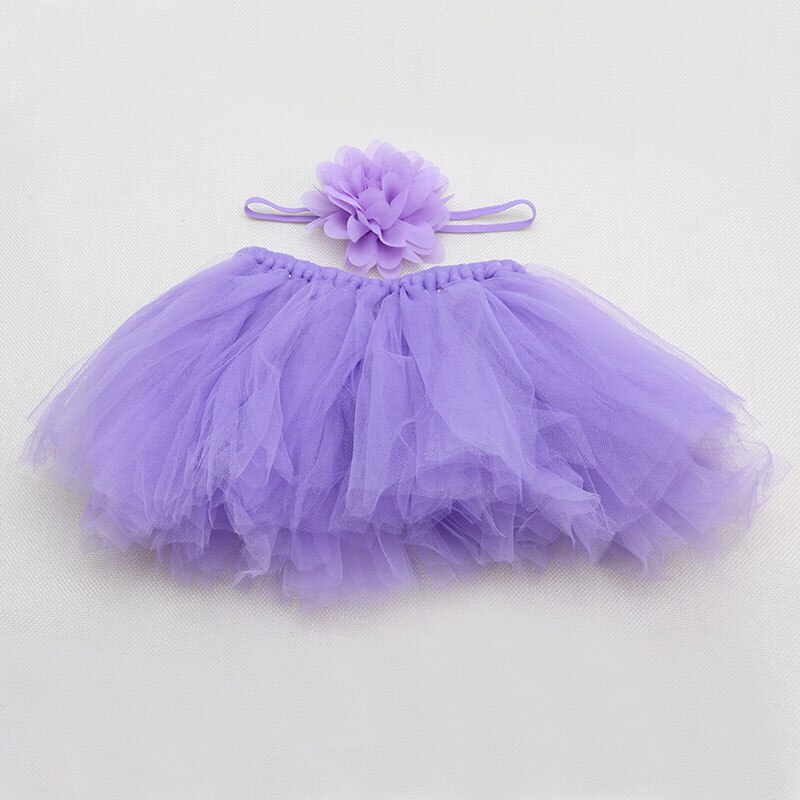 Leuke Peuter Pasgeboren Baby Meisje Tutu Rok &amp; Hoofdband Photo Prop Kostuum Outfit D5QA