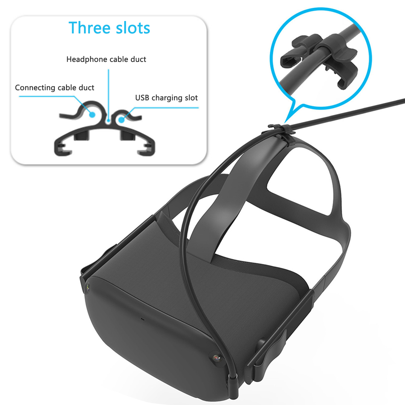 2Stck Kabel Klemmen Für Oculus Suche 2 VR Headset Tragbare Kabel Clip Draht Organizer Für Oculus Suche Virtuelle Realität zubehör