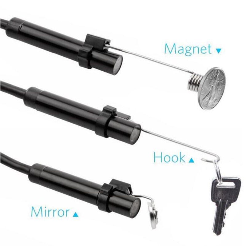 HD Wifi Endoscope Camera Mini Waterproof Hard Cable Inspection Camera 8mm USB Endoscope Borescope IOS Endoscope For Iphone