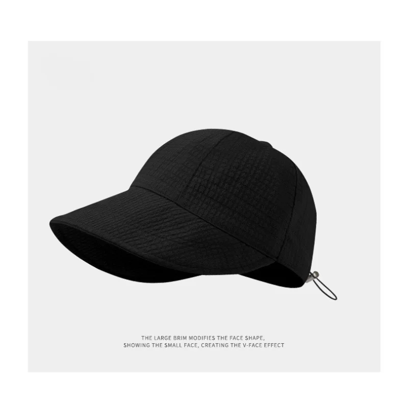 Foldable Wide Brim Hat Women Adjustable Portable Outdoor Beach Bucket Hat Summer Sun Protection Visors Fisherman Cap Panama Caps