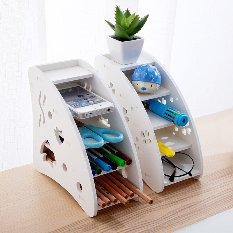 Porte-télécommande en plastique , boîtier de rangement en bois pour TV, climatiseur, articles divers pour la maison et le bureau