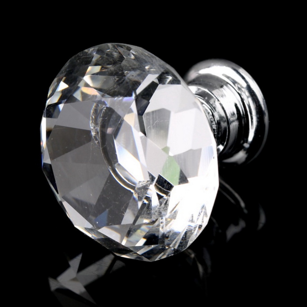 1 pack/10 stks 30mm Diamond Shape Crystal Glass Ladekast Knop Pull Handle Kitchen Door Kledingkast Hardware