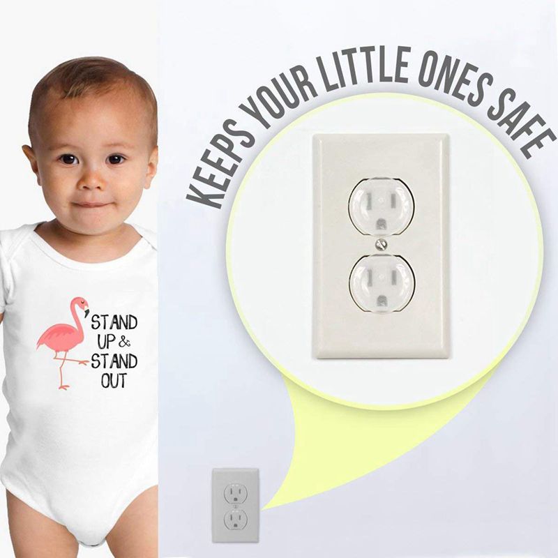 Outlet Plug Covers (50 Pack) Ultra Clear Child Proof Electrical Protector Safety Caps Electrical Socket Covers