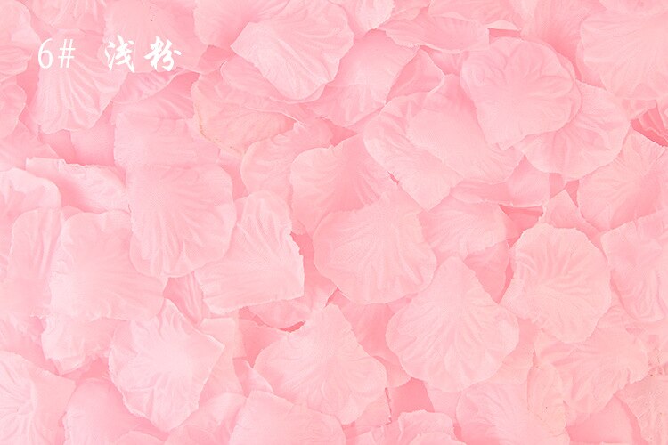 100 stk 5*5cm silke rosenblade til bryllup dekoration romantisk kunstig rose blomster bryllup tilbehør: N6- lyserød