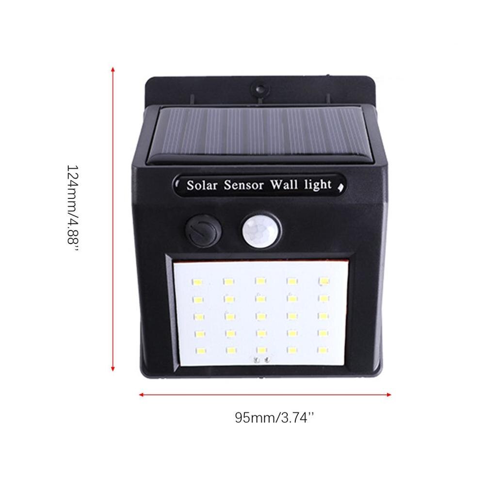 Waterdicht 25 Led Solar Power Pir Motion Sensor Tuin Wandlamp Outdoor Home Licht