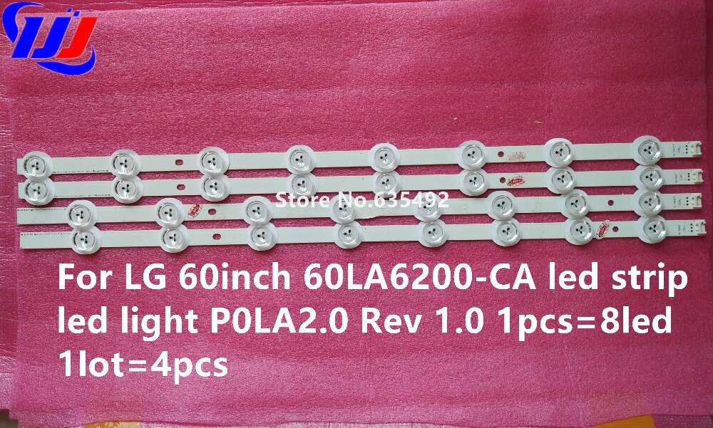 Led backlight scherm Voor LG 60 inch 60LA6200-CA P0LA2.0 Rev 1.0 1 stks = 8led