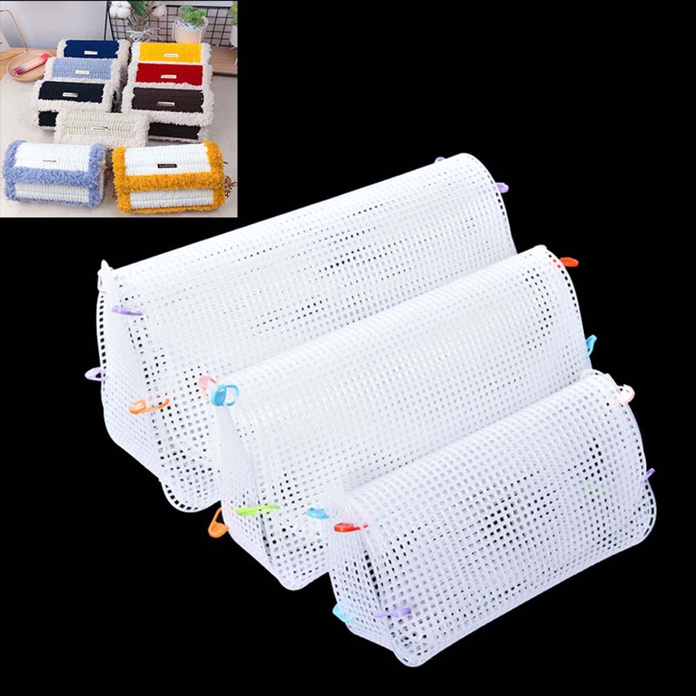 DIY Woven Bag Grid Cross Stitch Plastic Template Sheet Gold Velvet Thread Woven Bag Can Be Cut Material Bag