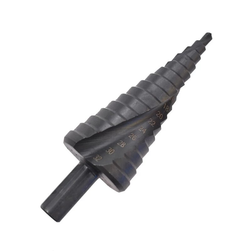 Wood Drill 4-12/20/32 HSS Cobalt Step Cone Drill Bit Nitride Coated Wood/Metal Hole Cutter Spiral Groove Drill Woodworking Tools