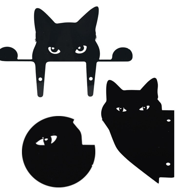 Animals Cat Fence Peeker Post Hangers Sculpture Garden Window Statue Hanging Fence Cat Peeker Artwork Outdoor Lawn Garden Decor