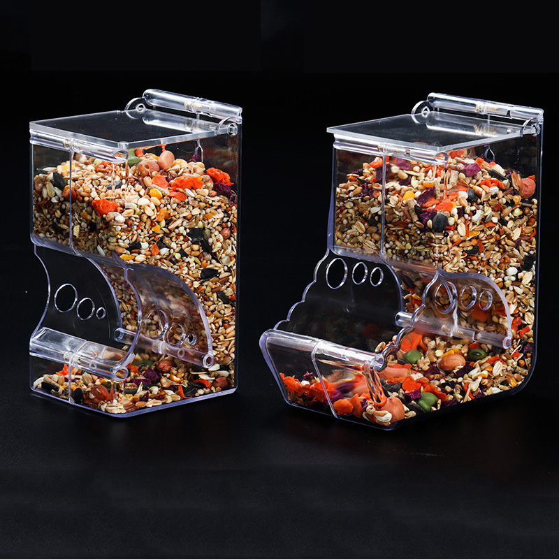 Automatic Guinea Pig Feeder Transparent Acrylic Hamster Hedgehog Feeder House Outdoor Hanging Hamster Cage Accessories Decor