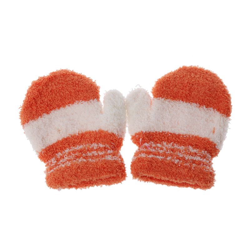 Cute Infant Baby Kid Boys Girls Warm Winter Gloves Toddler Knit Rainbow Mittens nice