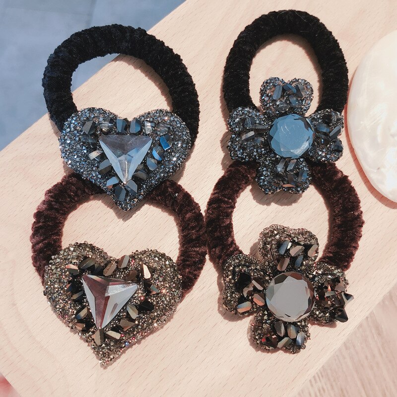 Colorful Leopard Print Big Ball Hair Accessories Hair Ties Headdress For Women Colored Grape Elastic Hair Bands Rubber Bands