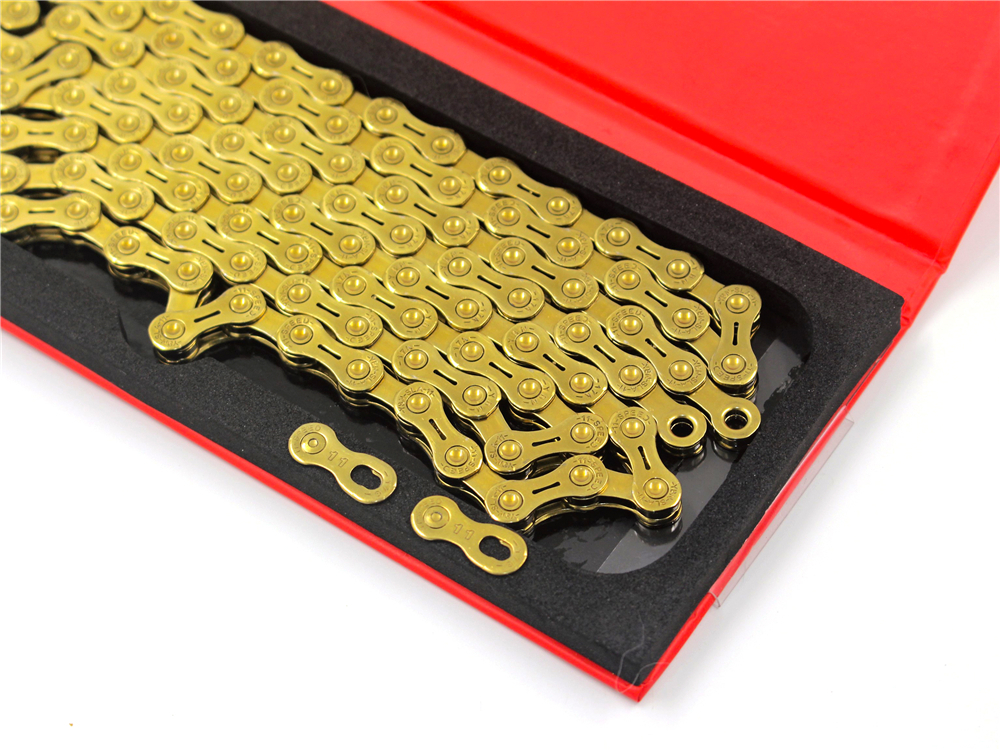 YBN 10/11/12 Speed Bicycle Chain SLA H11-TIG Gold Titanium coating MTB Road Bike Colorful Chain for SRAM/Campanolo System