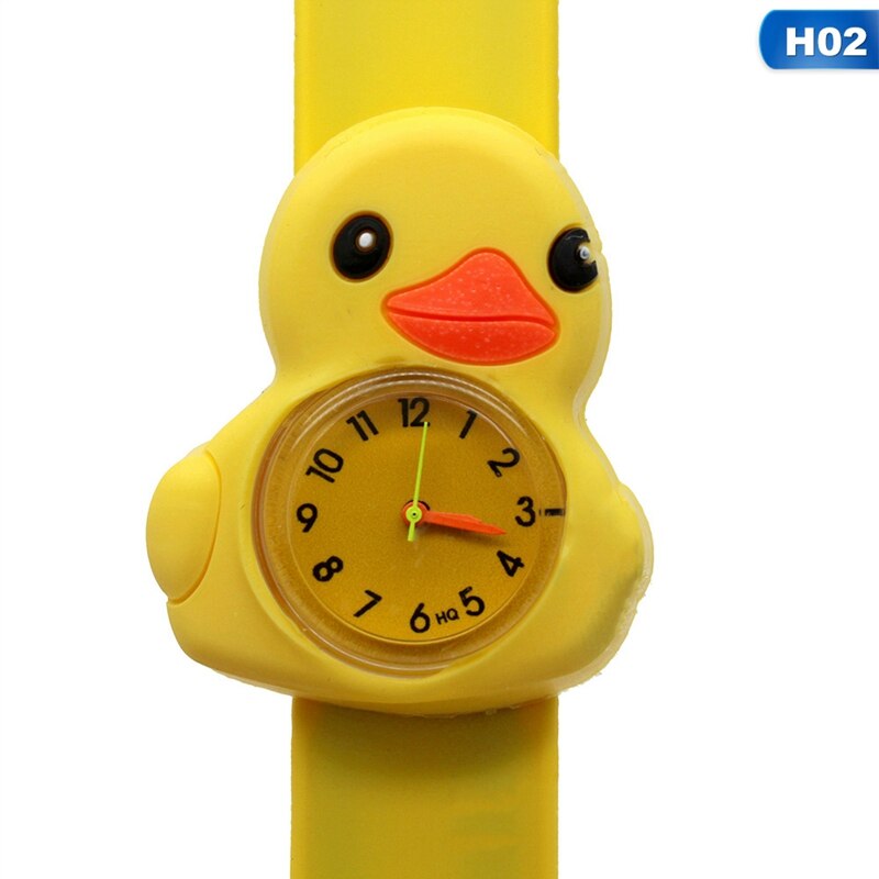 Cute Animal Children Kid Watches Cartoon Electronic Watch Lovely Silicone Strap Watches Clock Wristband Digital Wristwatch Alarm: H02