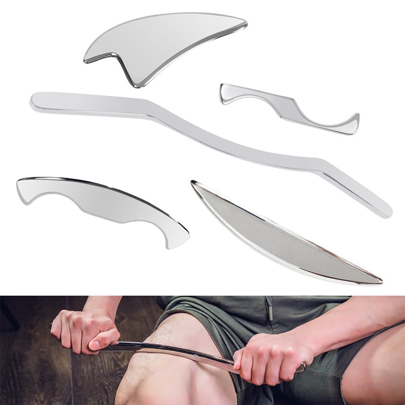 Herramientas de masaje de terapia IASTM de acero inoxidable, masajeador de tejido profundo, recuperación de Fascia, relajación muscular, tablero de raspado Guasha Gua Sha