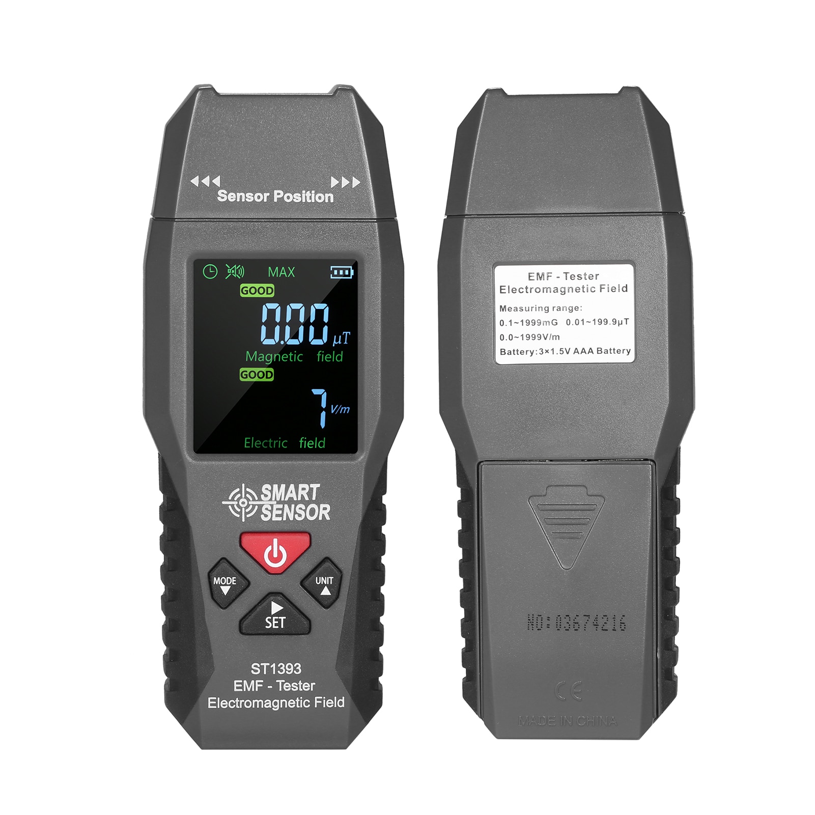 SMART SENSOR ST1393 EMF Meter Electromagnetic Field EMF Detector Mini Digital LCD Electromagnetic Field Radiation Tester