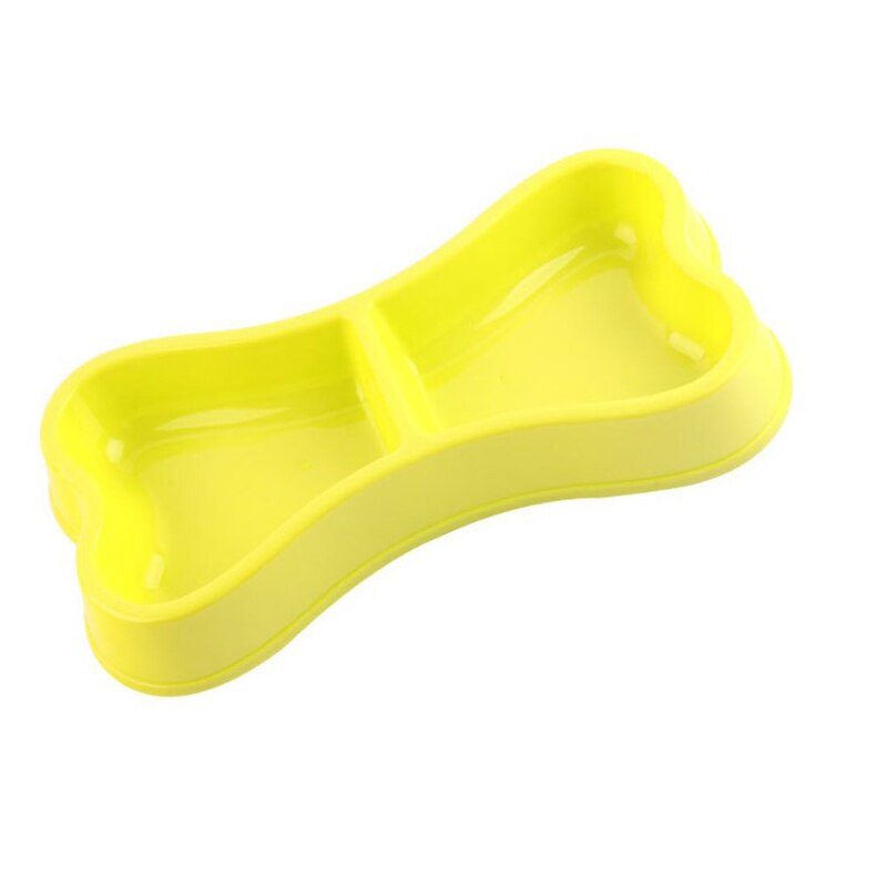 2 stuks plastic hondenbakken, botvormige hondenvoerbak in snoepkleur, milieuvriendelijke dubbele voerbak, hondenbak, voerbak voor huisdieren: Gr