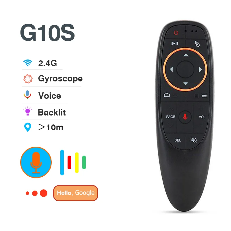 Air Mouse Voice Control G10S Pro BT Gyroscope Sensing Game 2.4GHz Mini Wireless Smart Remote For Android TV Box Box H96 MAX X88: WHITE