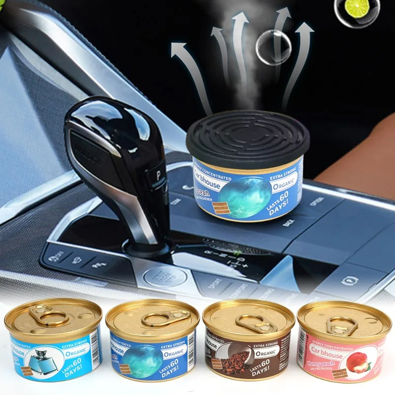 Auto-Lufterfrischer, Auto-Aroma, Parfüm, Dosen, Holzblöcke, Kaffeegeschmack, langlebig, Auto-Aromatherapie, Auto-Deodorant-Zubehör