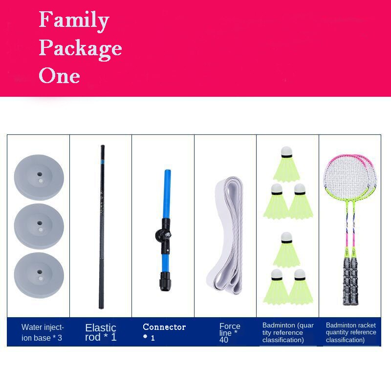 Professionelle Badminton Trainer Stretch Badminton Schläger Ausbildung Sport Selbst-studie Praxis Maschine Badminton Streichelte Hause Set: Family Package 1