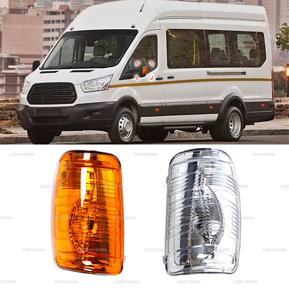 K-Auto Seite Hinten Spiegel Blinker Licht Lampe Abdeckung Für Ford Transit MK8 BK31-13B382-BA BK31-13B382-AA