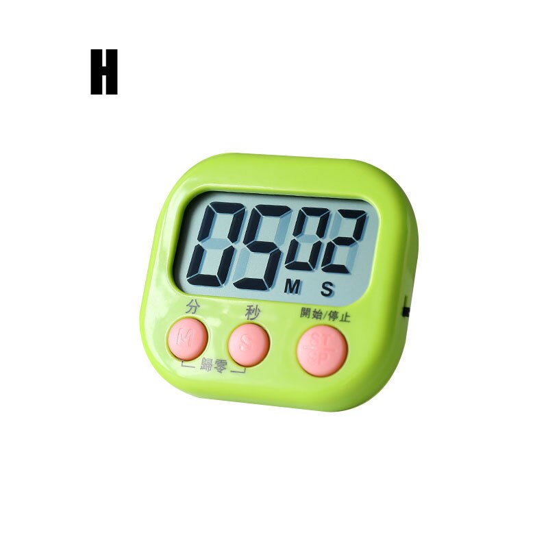 Newly Digital Kitchen Timer Big Digits Loud Alarm Magnetic Backing Stand for Cooking Baking Sports Games Office Study FI: h - green