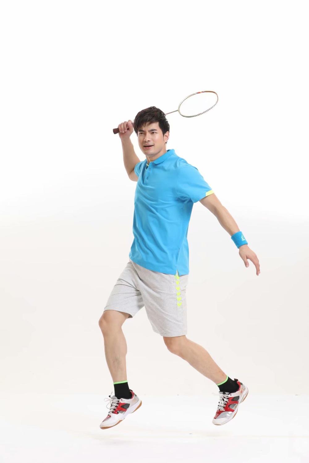 Badminton shorts grå sportsbeklædning med lommer mænd badminton shorts lynlås bomuld mand sports shorts  #792350