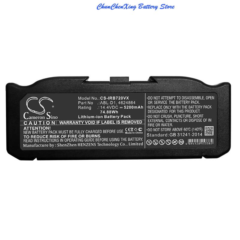 Cameron Sino 2600mAh/3400mAh/5200mAh/6800mAh battery for Roomba i7, i7+, e5, 7150, 7550, 5150, e5150, e515020, e5152, e5154, e6