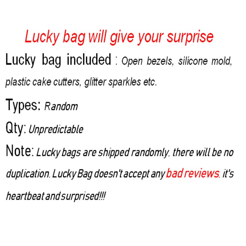 Lucky Bag Random Mixed Silicone Molds UV Resin Jewelry Tools Glitters Sparkles Open Bezel: Default Title