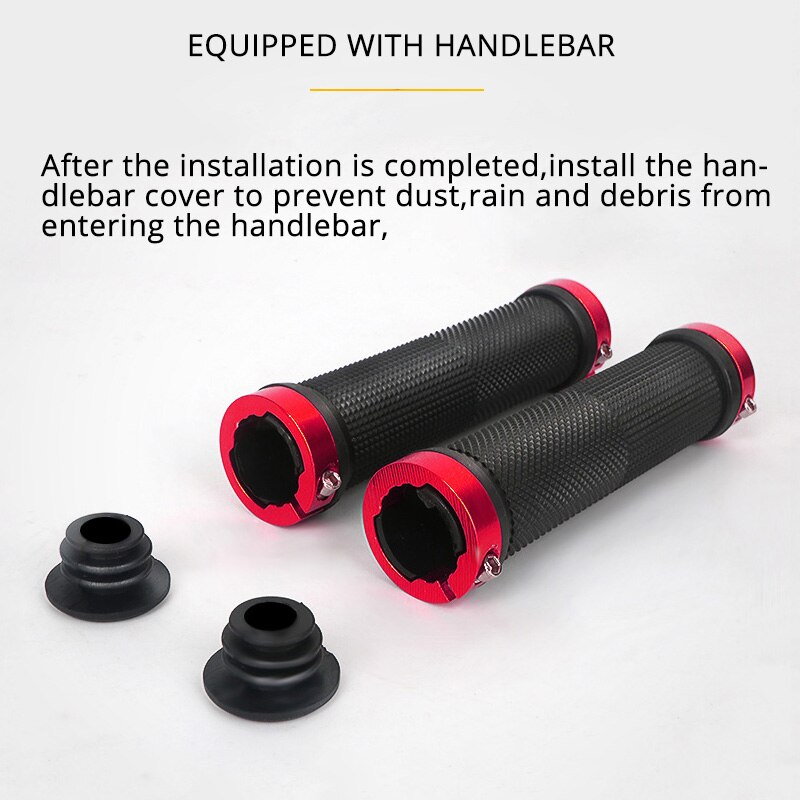 Empuñaduras de bicicleta de aleación de aluminio antideslizantes de goma MTB, empuñaduras de manillar de bicicleta BMX, empuñadura de bicicleta de montaña, manillares, piezas de ciclismo