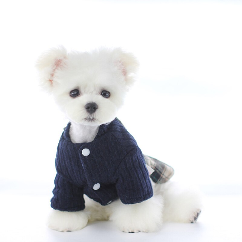 Pari koiran vaatteet poika koiran haalari tyttö koiran mekko talvi lemmikki asu pentu vaatteet yorkshire pomeranian villakoira snautseri asu