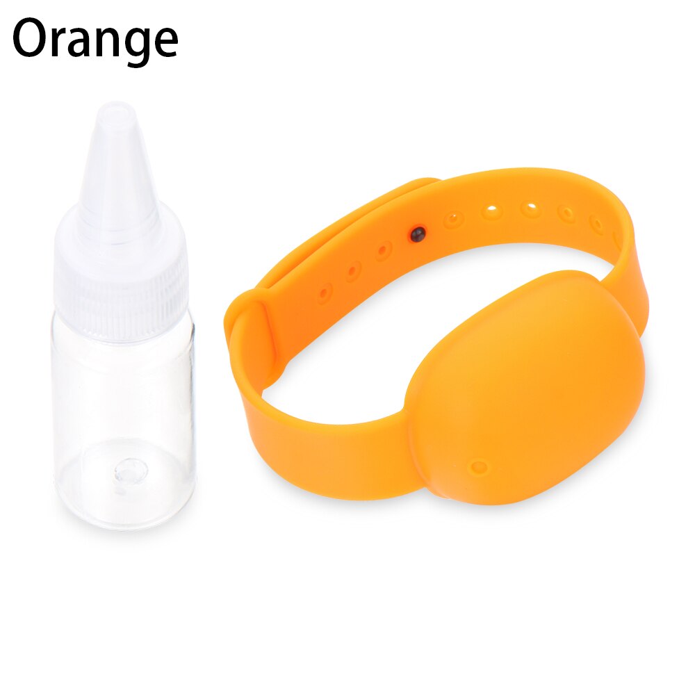 Outdoor Portable Hand Sanitizer Dispensing Wristband Hand Wash Dispenser Refillable With Squeeze Bottle Silicone Soap Bracelet: B-4