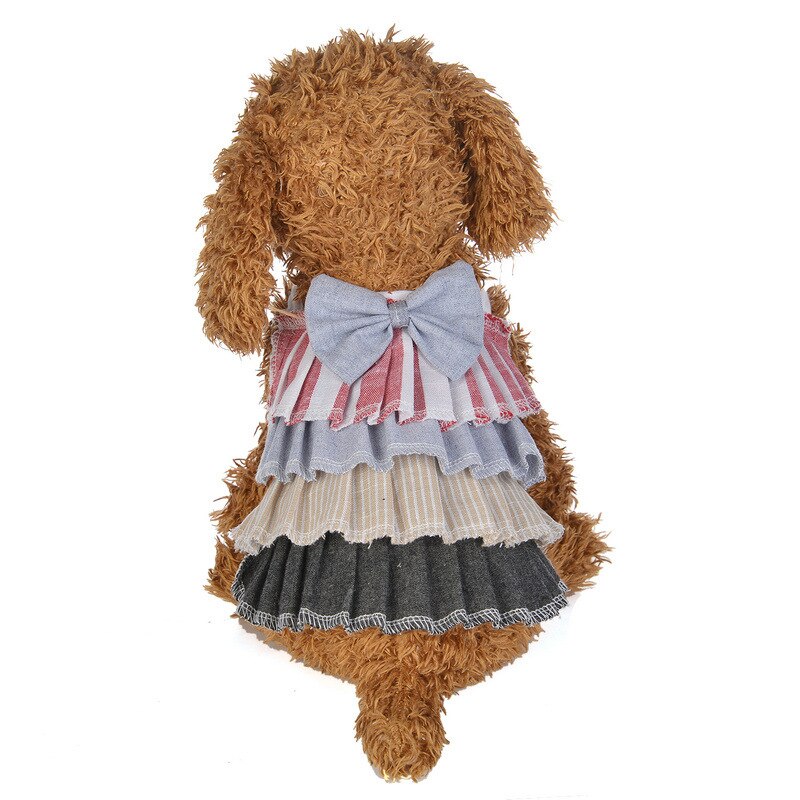 H91 Cute Spring Summer Dog Dress Clothes Puppy Dog Cats Princess Cake Skirt Dresses For Small Dogs product supplies