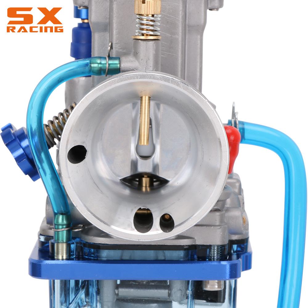 Motorcycle Universal Carburetor For Keihin PWK 28 30 32 34 MM 2T 4T Blue transparent cover bowl With Power Jet Dirt Bike