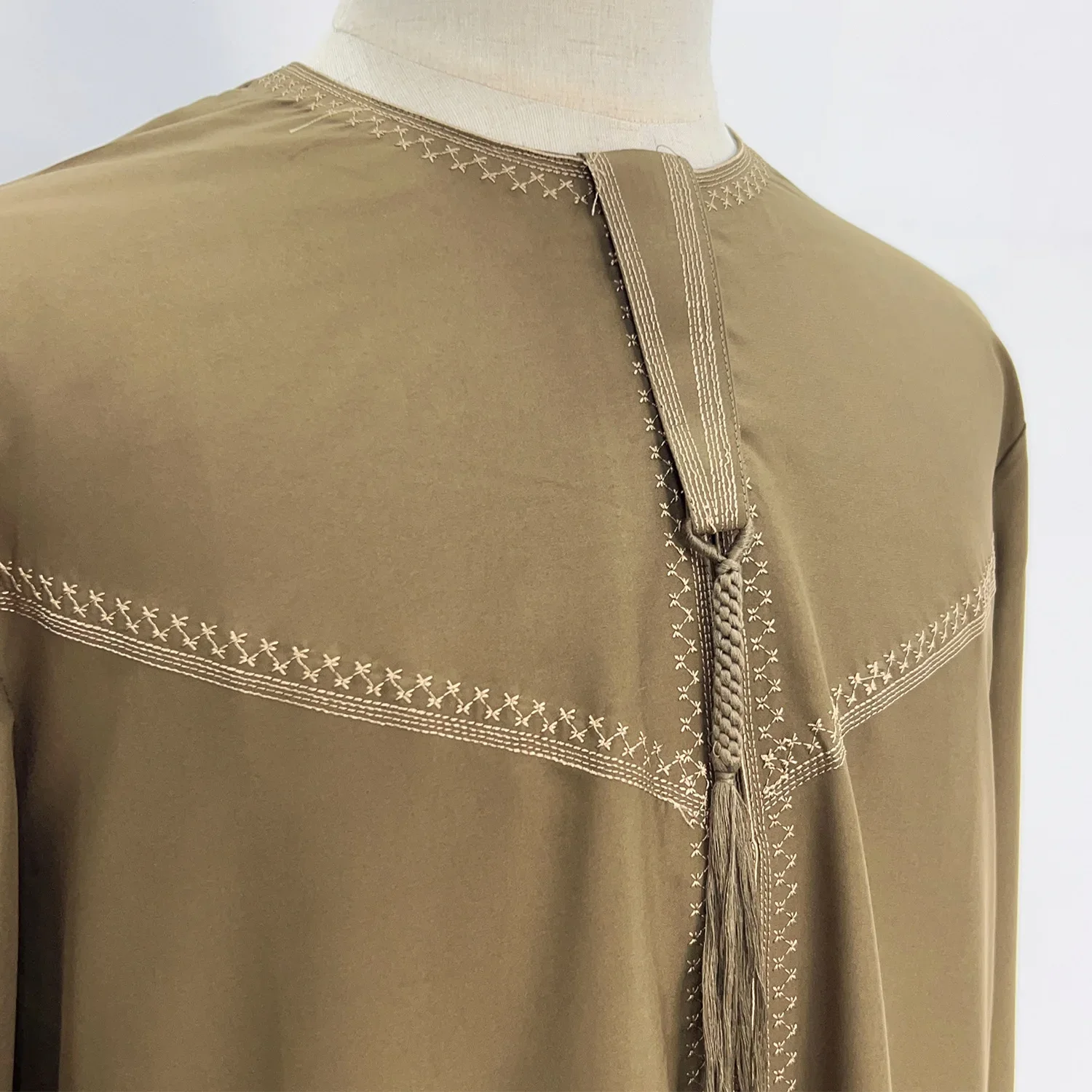 Saudi Arabische gewaad mannen moslim jurk kwastje Abaya Dubai Kaftan islamitische kleding Eid Djellaba Ramadan Jubba Thobe Daffah Dishdasha