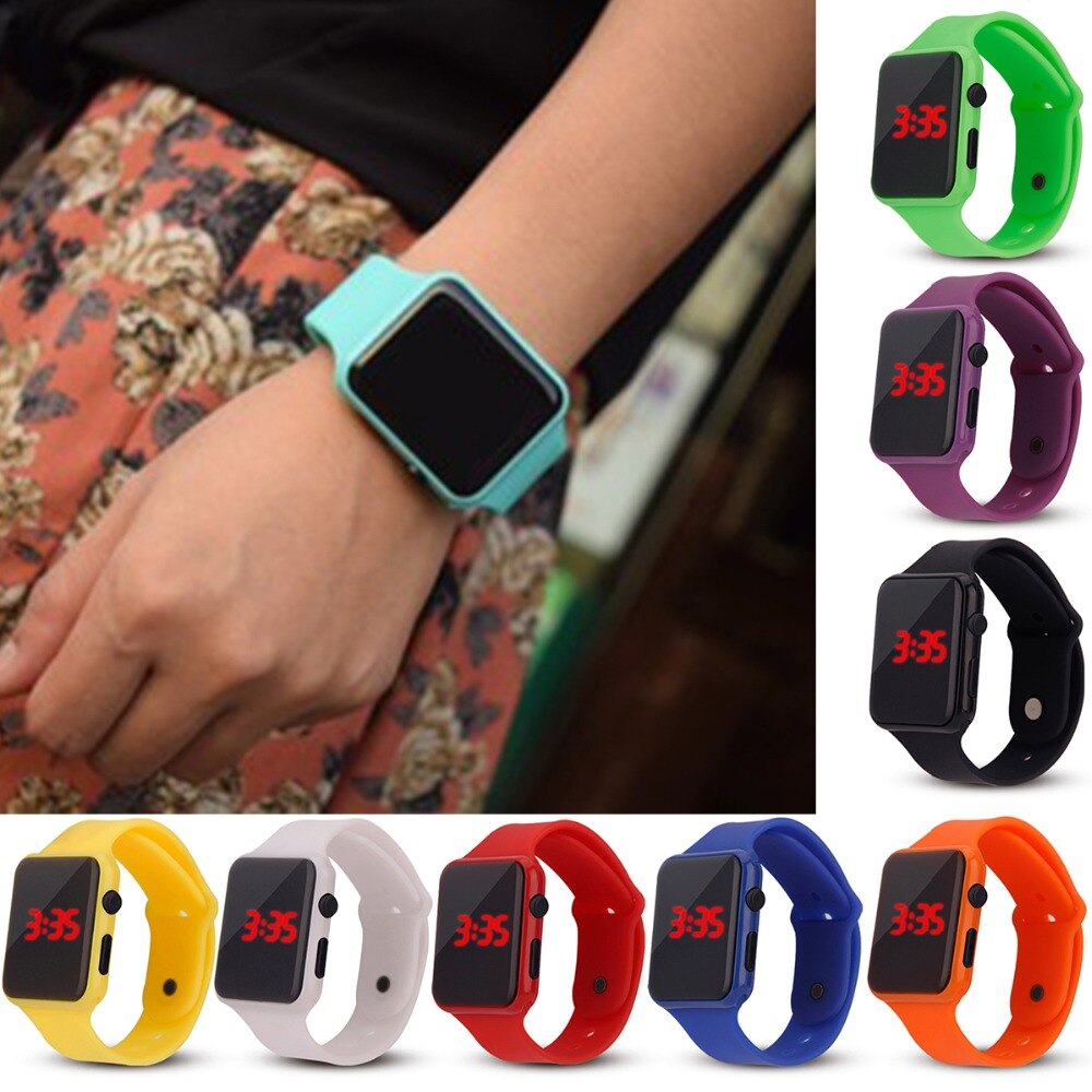 Montre led rouge pour garçon et fille, montres d'étudiant, fournisseur d'électricité électronique, reloj hombre relogio feminino zegarek damski