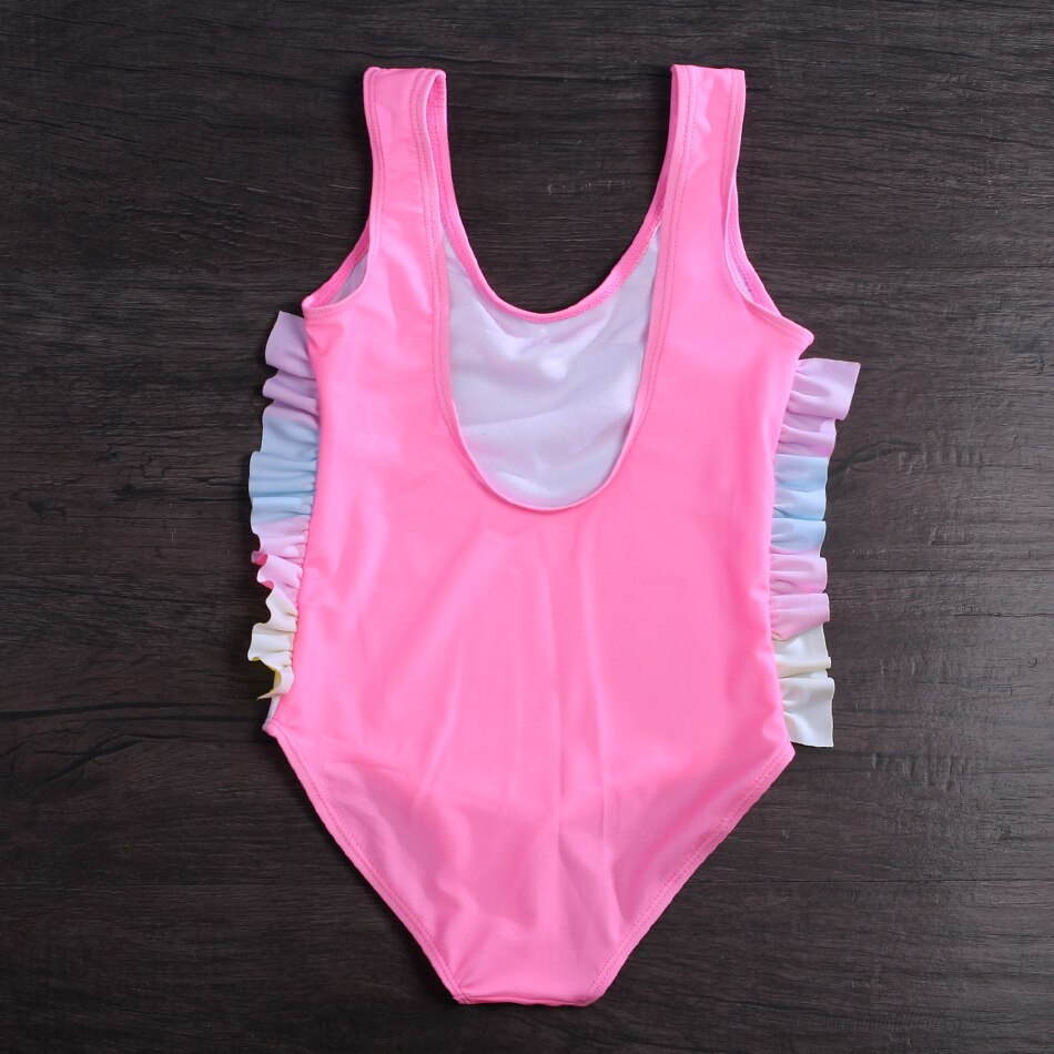 Bañador de unicornio para niña, traje de baño de una pieza de 3 a 10 años, ropa de baño de unicornio arcoíris,