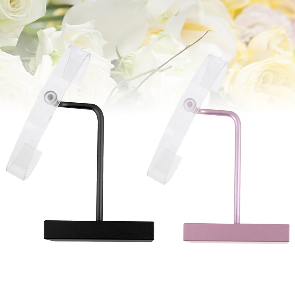 2PCS Watch Display Rack Acrylic Metal Base Stable Wrist Watch Showing Stand Bracelet Stand Bangle Holder for Cloakroom Shop Shop: Default Title