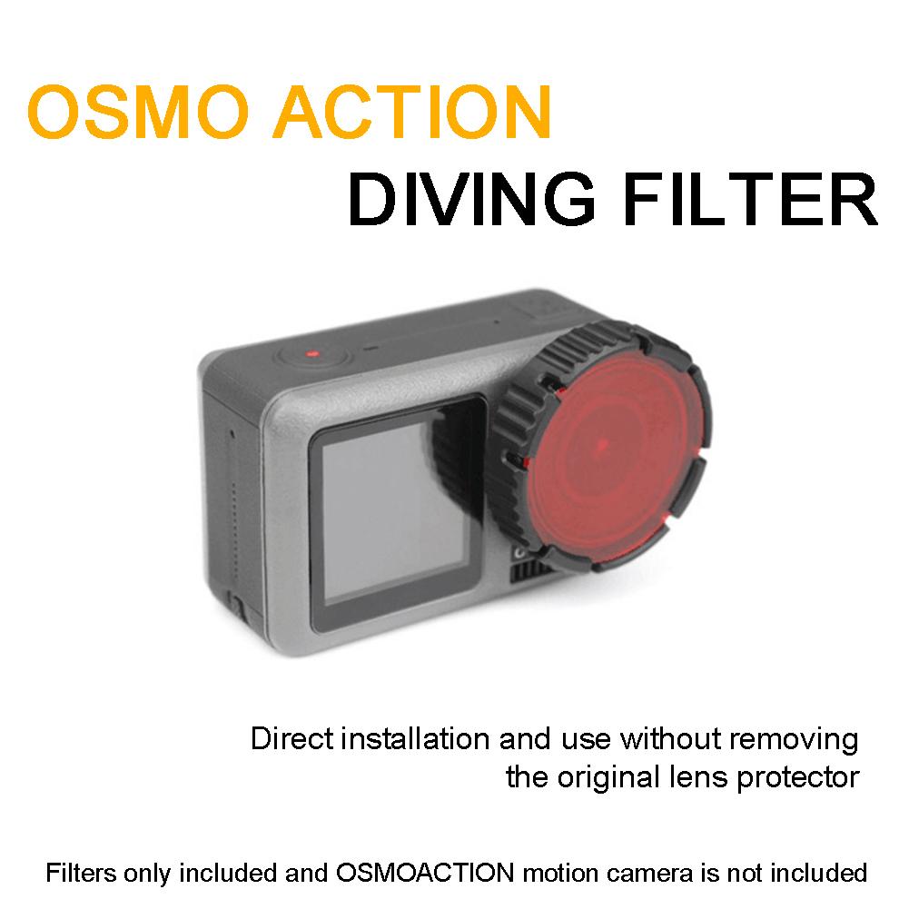 Duiken Filter Optisch Glas Rood Lens Filter Camera Accessoires Voor DJI OSMO Action Sport Camera