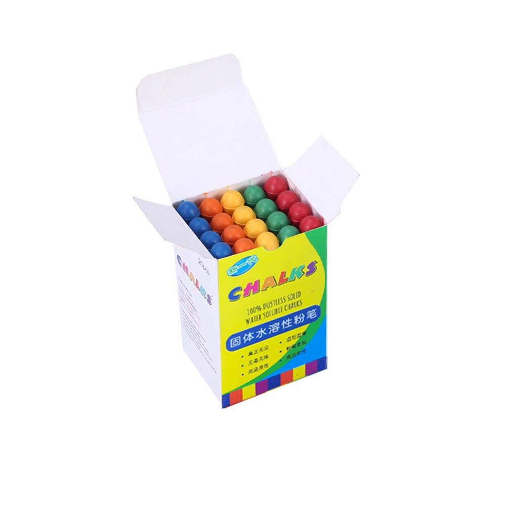 20 Pcs 5 Colors Dustless Chalk White Drawing Chalk For Painting Graffiti Blackboard Mark School Education Chalks Stationery