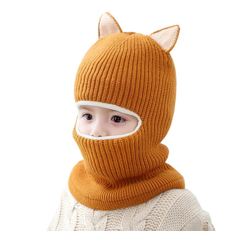 baby meisje winter muts warm en fluwelen Mutsen Gebreide Cap Kids Balaclava Masker Hoeden Meisjes Jongens Gebreide Hoeden Meisje jongen Bonnet Kids Hoeden & Caps
