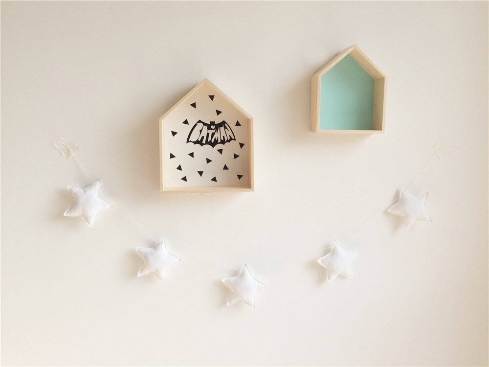 Nordic Baby Room Decoration Handmade Nursery Star Garlands Kids Room Wall Decorations Photography Props Baby Bed Accessories: White