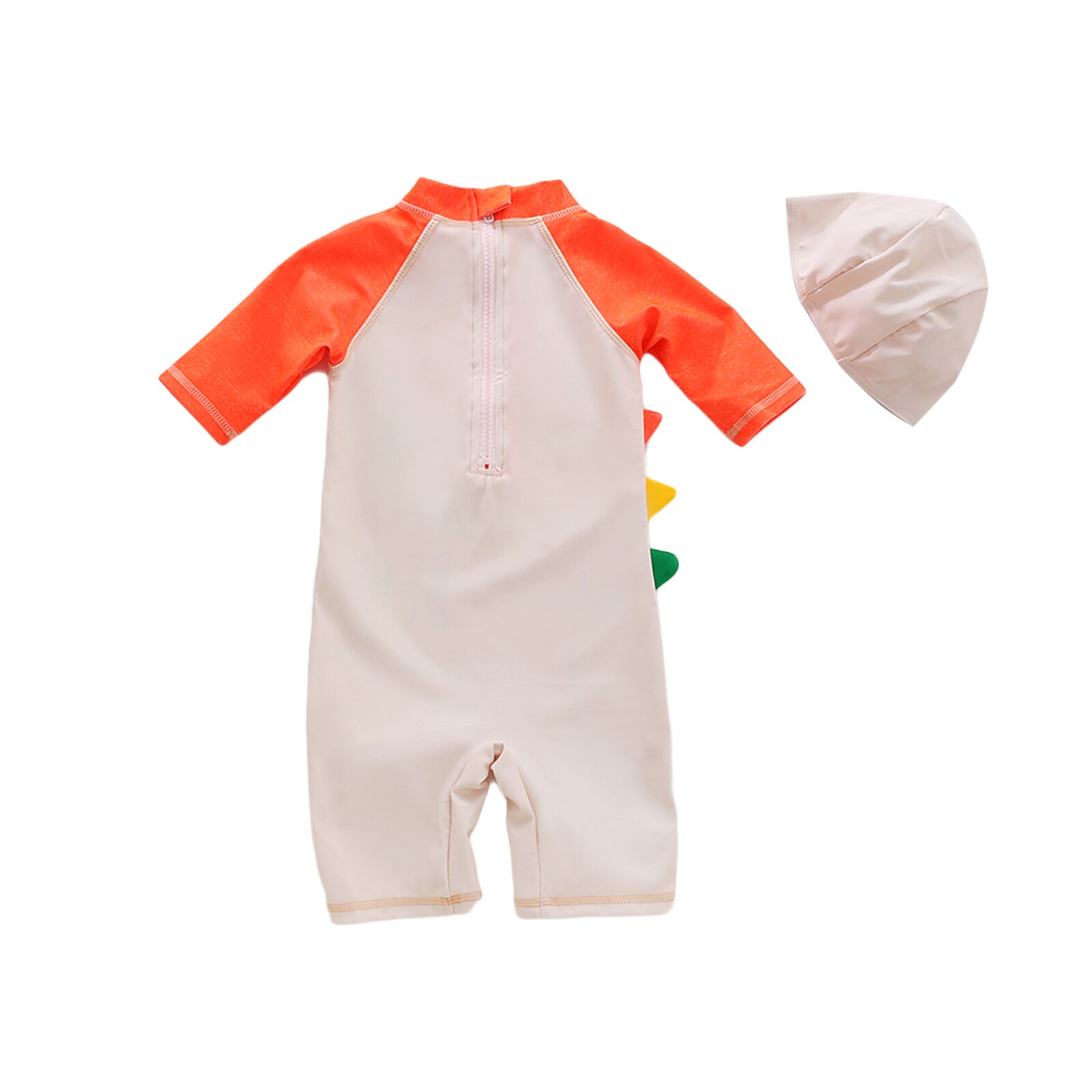 Peuter Jongen Badpak Sets Terug Rits Leuke Cartoon Animal Print Playsuit En Cap Twee Stuk Pak Voor zwemmen Strand