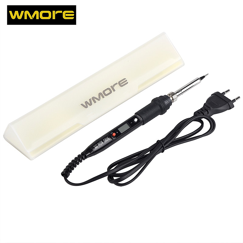 WMORE Electric Soldering iron LCD 80W 110V 220V Temperature adjustable Welding solder repair tool soldering iron tip top