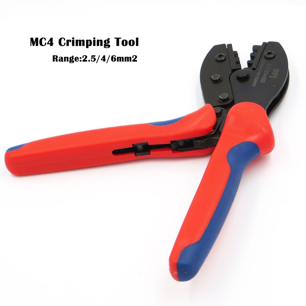 LY-2546B Pv Krimptang Pv T Tak Pv Connector 30A 1000V Voor Pv Kabel 2.5/4/6mm2 zonnepaneel Spanner: MC4 Crimping tool