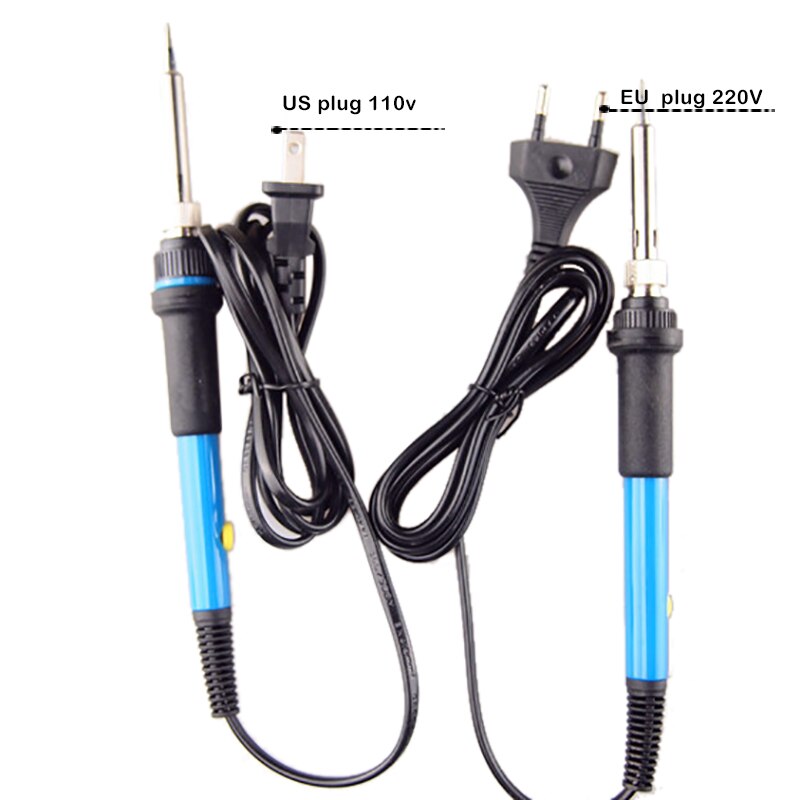 Electric Soldering Iron 60W 8Pcs Soldering Kit 5 Tips 220V 110V Adjustable Temperature Heat Pencil Soldering Tools by PROSTORMER